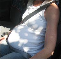 Gravid i bilen
