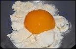 Stekt ägg av glass